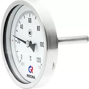 Термометр биметаллический коррозионностойкий осевое присоединение
