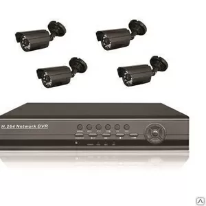 Готовый комплект системы видеонаблюдения на 4 видеокамеры