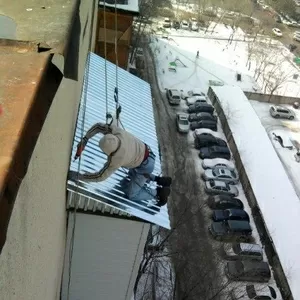 Реставрация балконного козырька в Алматы
