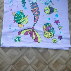 Яркие детские полотенца пончо с героями мультфильмов