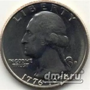Монета USA Quarter Dollar 1776-1976 (барабанщик)(перевертыш)