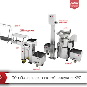 Линия обработки шерстных субпродуктов КРС Feleti 