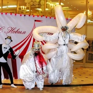 Мимы,  клоуны,  ходулисты в Алматы