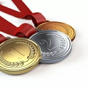 Медали. Нанесение на медали,  в наличии есть серебро,  золото,  бронза.  