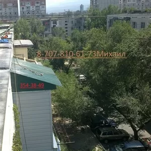 монтаж балконного козырька в алматы