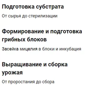 Продажа фермы по производству грибов Вешенка