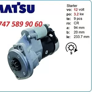 Стартер Komatsu pc80,  pc80-1 129940-77010