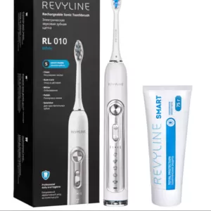 Звуковая зубная щетка Revyline RL010 (белая) и паста