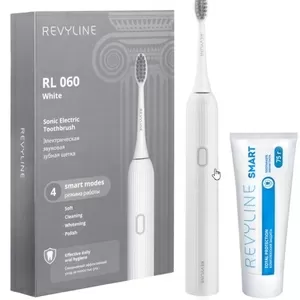 Электрическая зубная щетка Revyline RL060,  белая,  + паста Smart