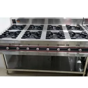 Газовая плита производственная  8 конфорочная - для баров,  кафе,  ресто
