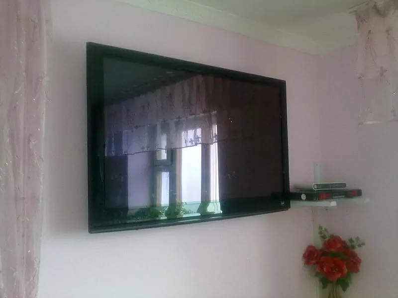 Установка стиральных машин, подвеска телевизоров на кронштейны.