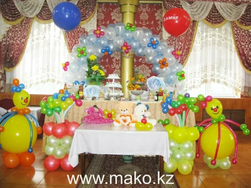 Оформление на детский праздник в Алматы. Заказать шары. 3