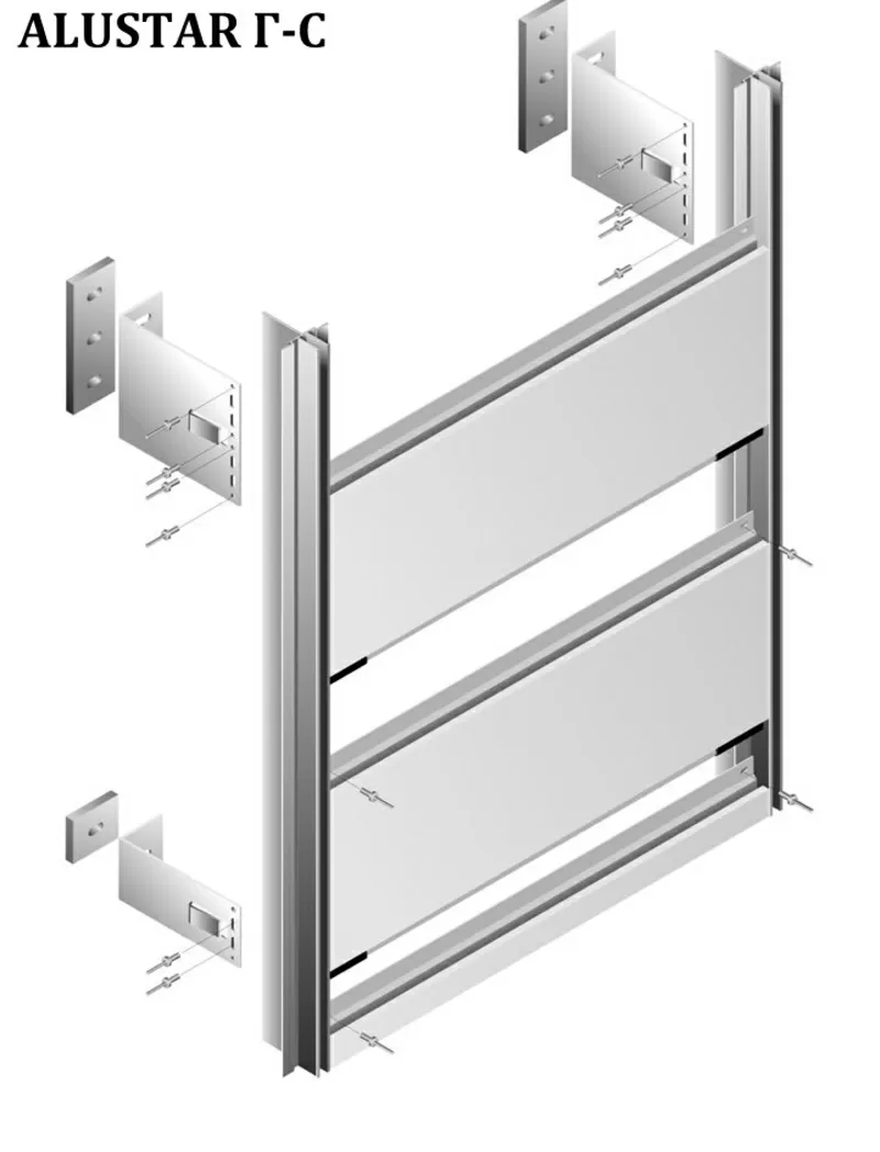 АЛЮМИНИЕВЫЙ ПРОФИЛЬ  ДЛЯ  НАВЕСНЫХ ВЕНТИЛИРУЕМЫХ ФАСАДОВ 2