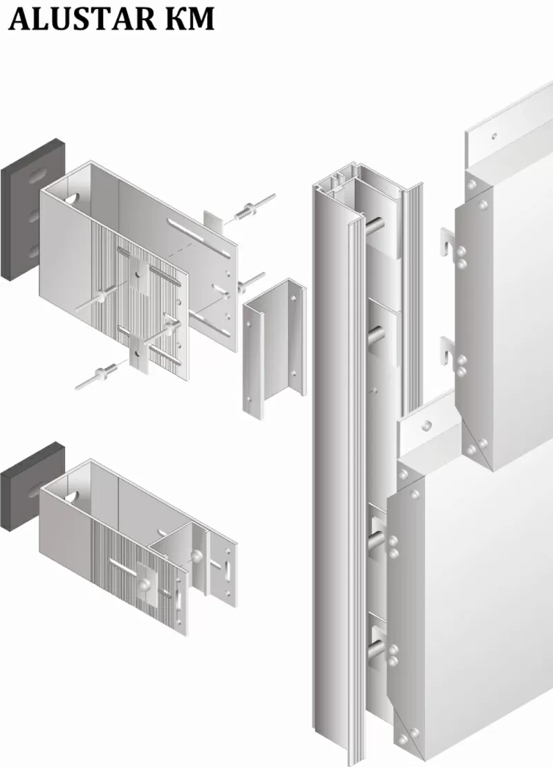 АЛЮМИНИЕВЫЙ ПРОФИЛЬ  ДЛЯ  НАВЕСНЫХ ВЕНТИЛИРУЕМЫХ ФАСАДОВ