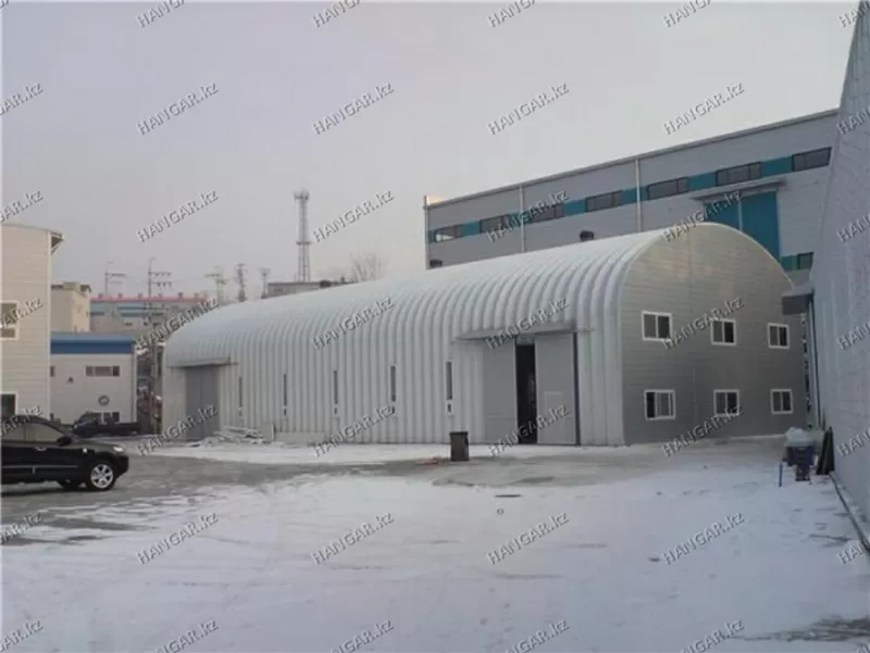Бескаркасный,  арочный,  разборный ангар со склада в Алматы.  6