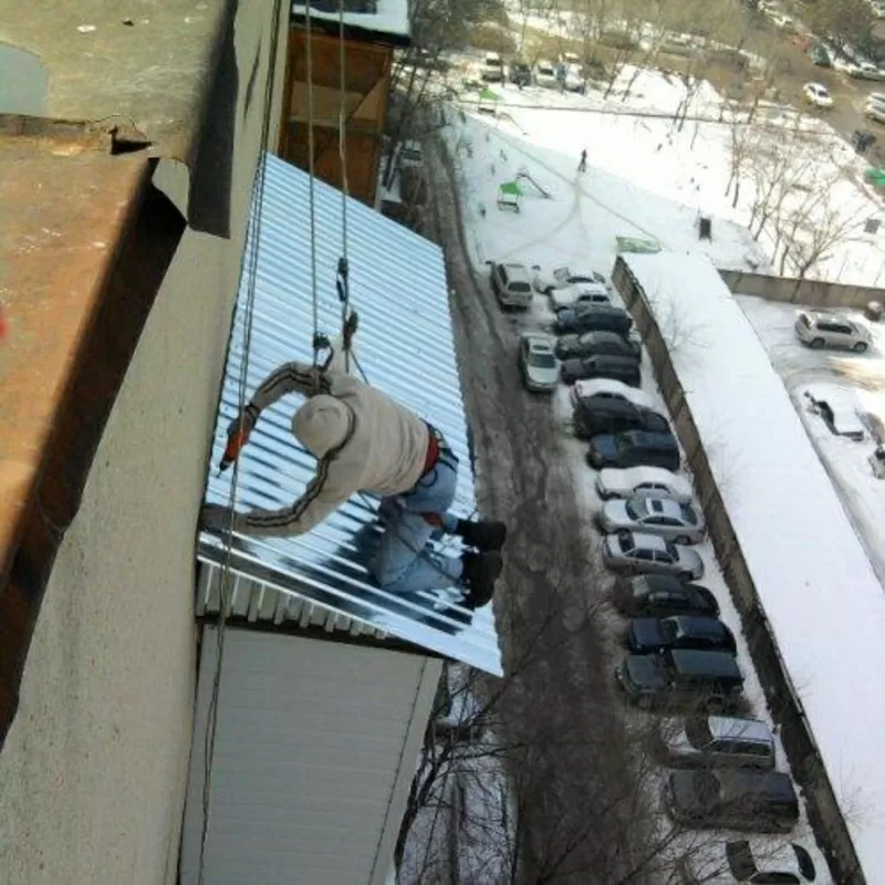 Ремонт балконного козырька в Алматы с установкой козырька в Алматы 3
