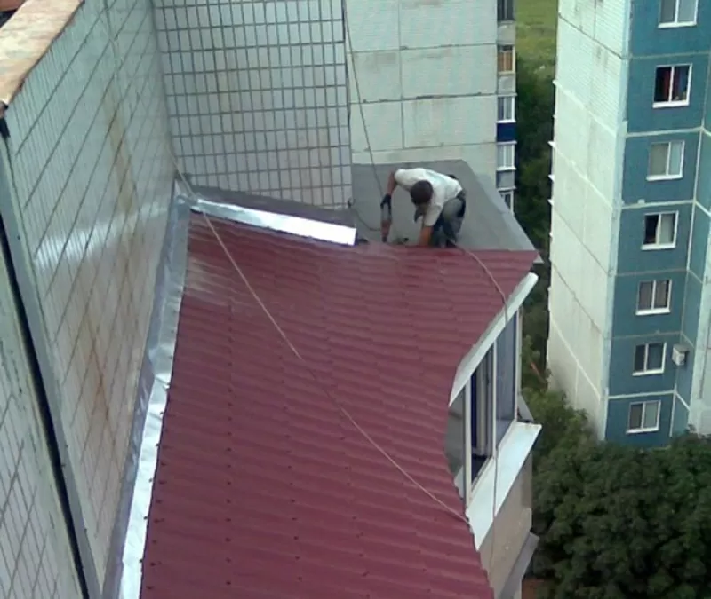Ремонт балконного козырькаи и установка в Алматы 328 98 20