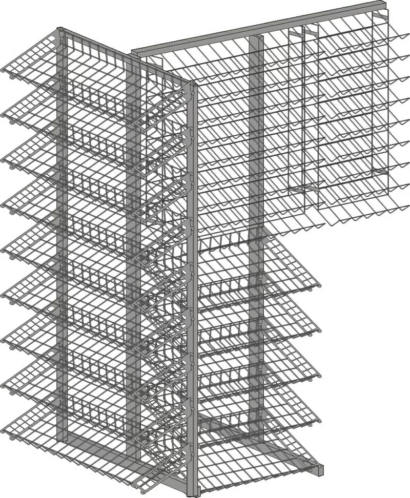Корзины,  крючки,  полки,  стойки,  держатели,  разделители из РБ
