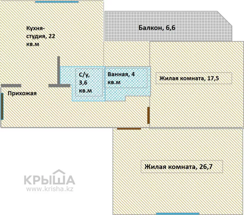 2-комнатная квартира,  Толе би 273б — Тлендиева  за 158 000 $  2