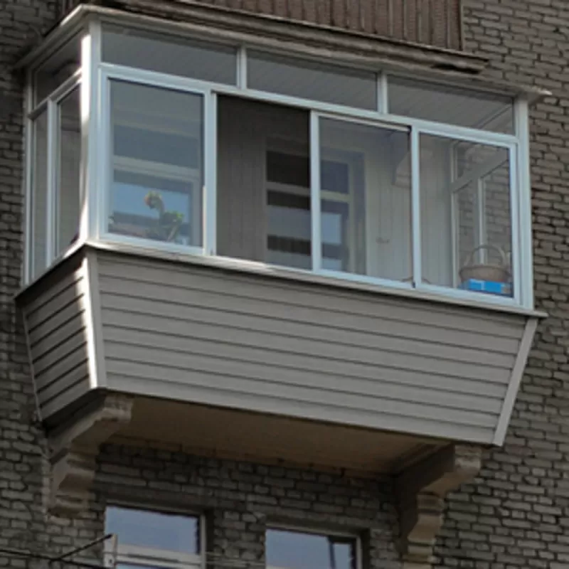 Наружное утепление и обшивка балкона сайдингом 2