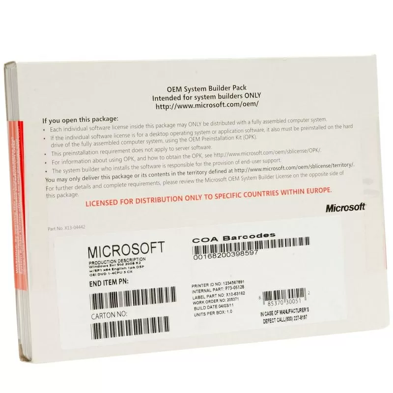 Windows Server 2008 R2 64-bit OEM  Продам Алматы