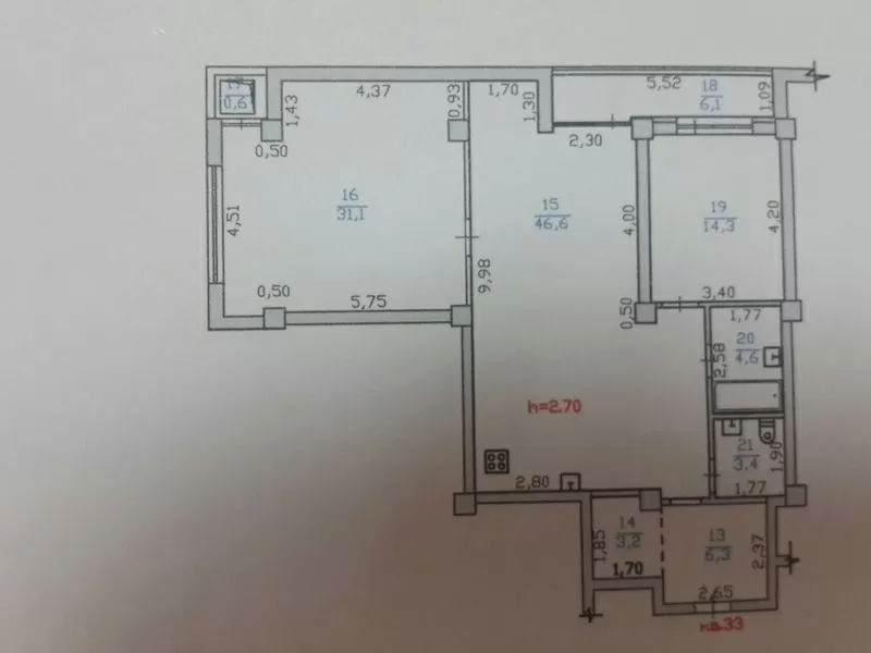 3-комнатная квартира 120 м2,   Абая -. Тлендиева