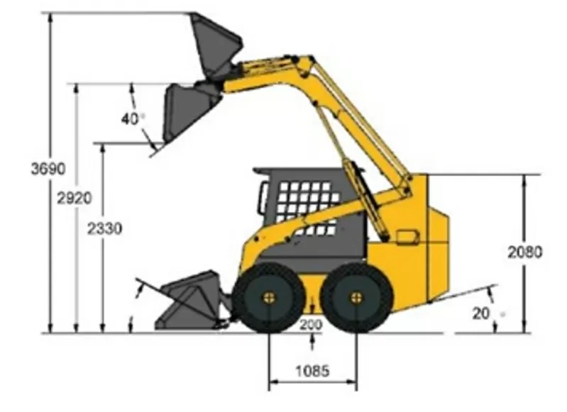 Мини-погрузчик FSL60, Foton Lovol, Китай, новый, в наличии, гарантия 2