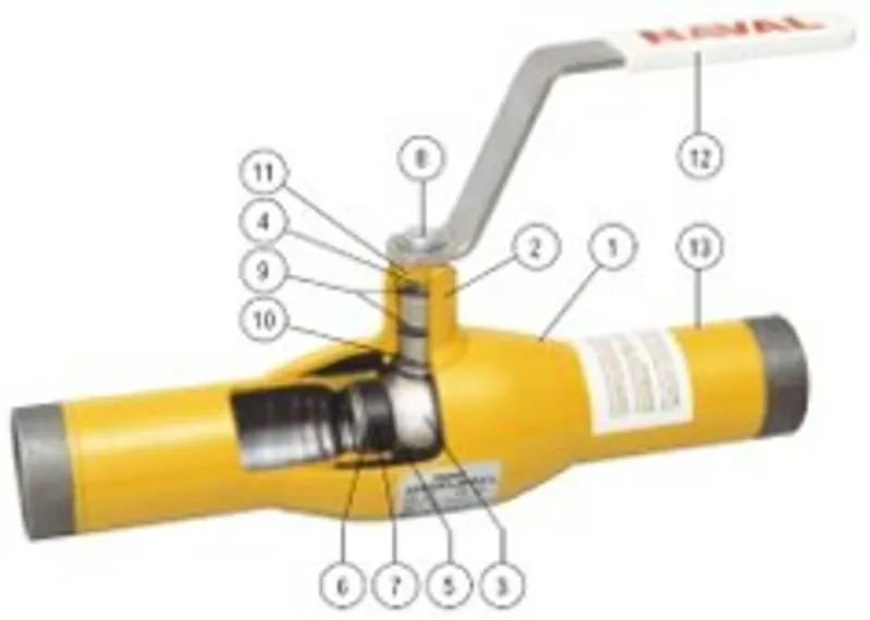 Краны шаровые приварные 3