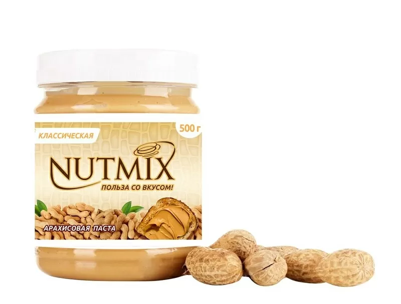 Паста арахисовая NUTMIX классическая (без сахара),  500 гр.