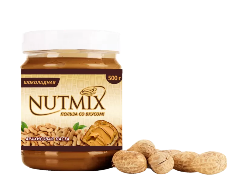 Паста арахисовая NUTMIX шоколадная,  500 гр.