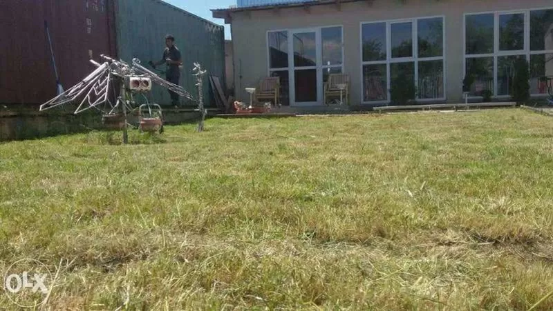 Покос травы,  газона. Уборка на участке 4