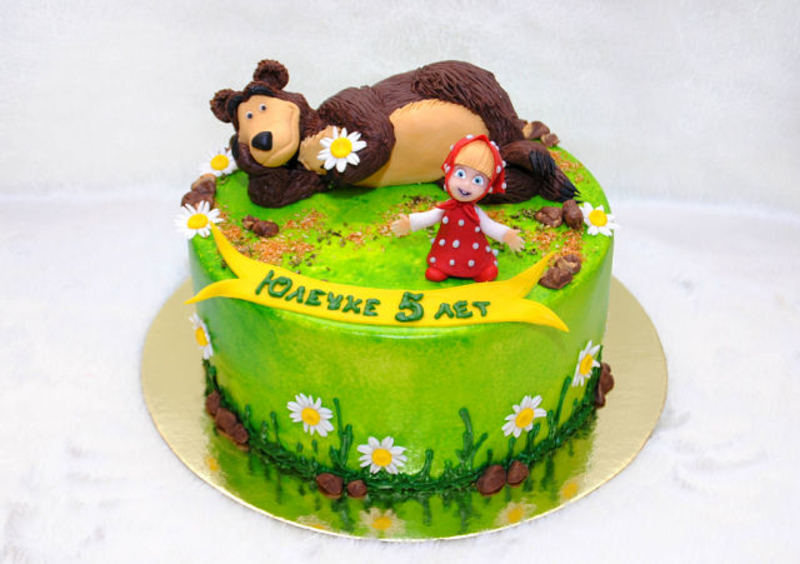 Торт на тему маша и медведь фото