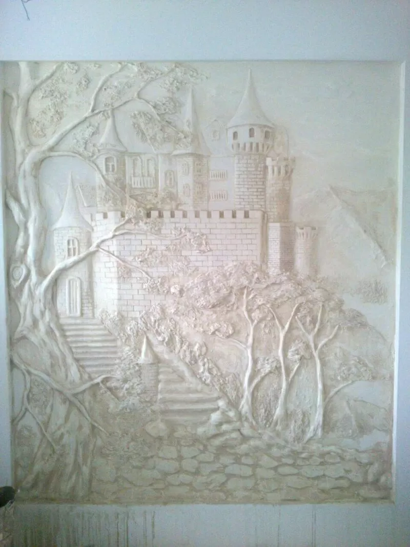 Роспись стен Барельефы декоративная штукатурка, леонардо, шелк, внутрянняя отделка 27