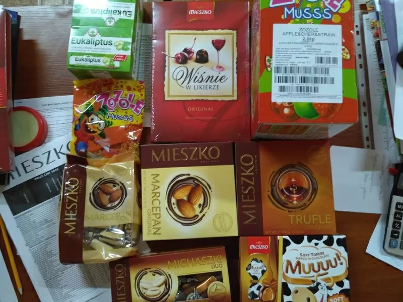Кондитерские изделия из Польши,  мировой бренд Миешко.