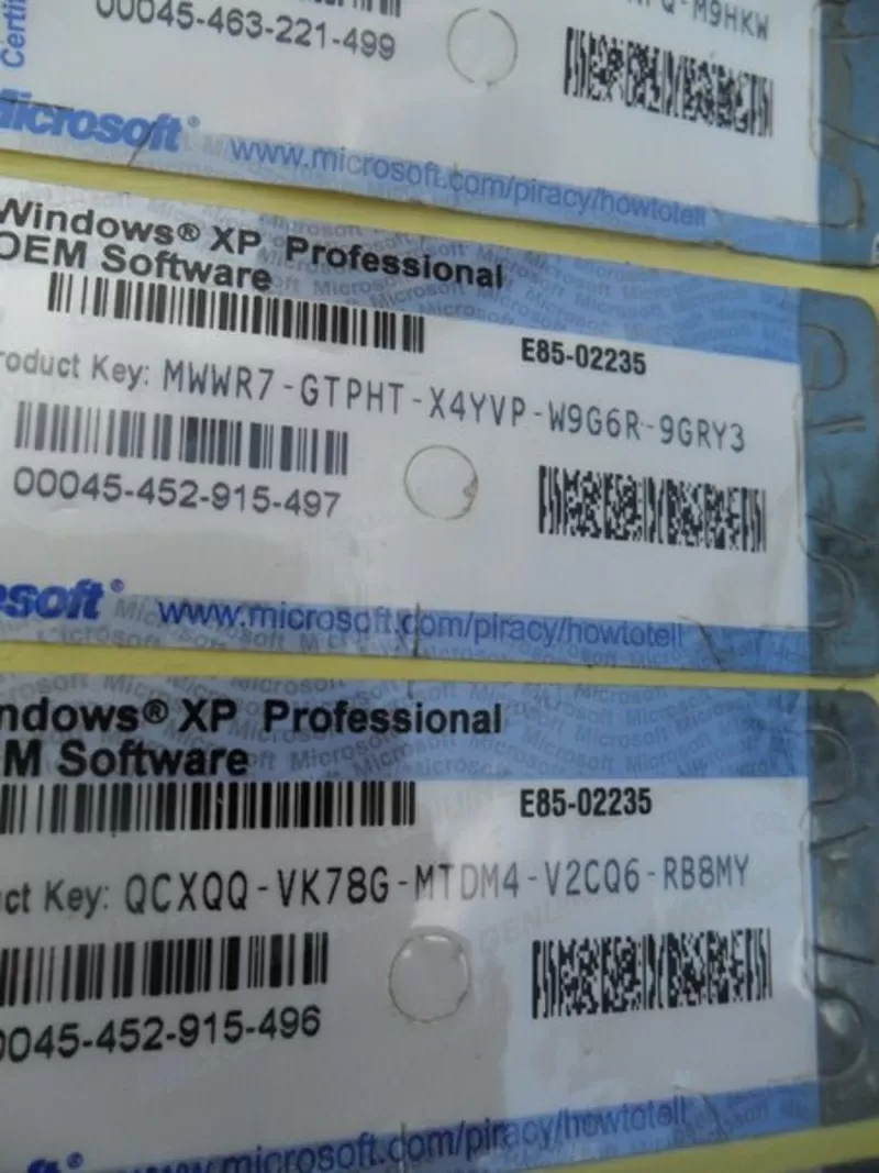 Microsoft Windows XP Professional SP2/SP3 (x32) (стикеры) 3