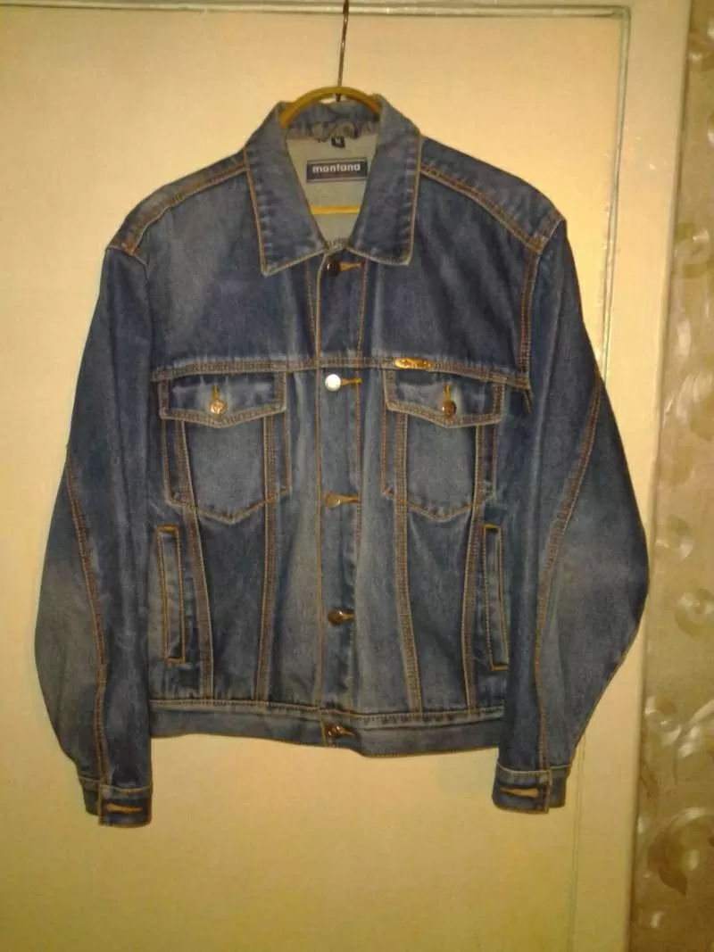 продам настоящую джинсовую  немецкую куртку МОНТАНА 48р бу