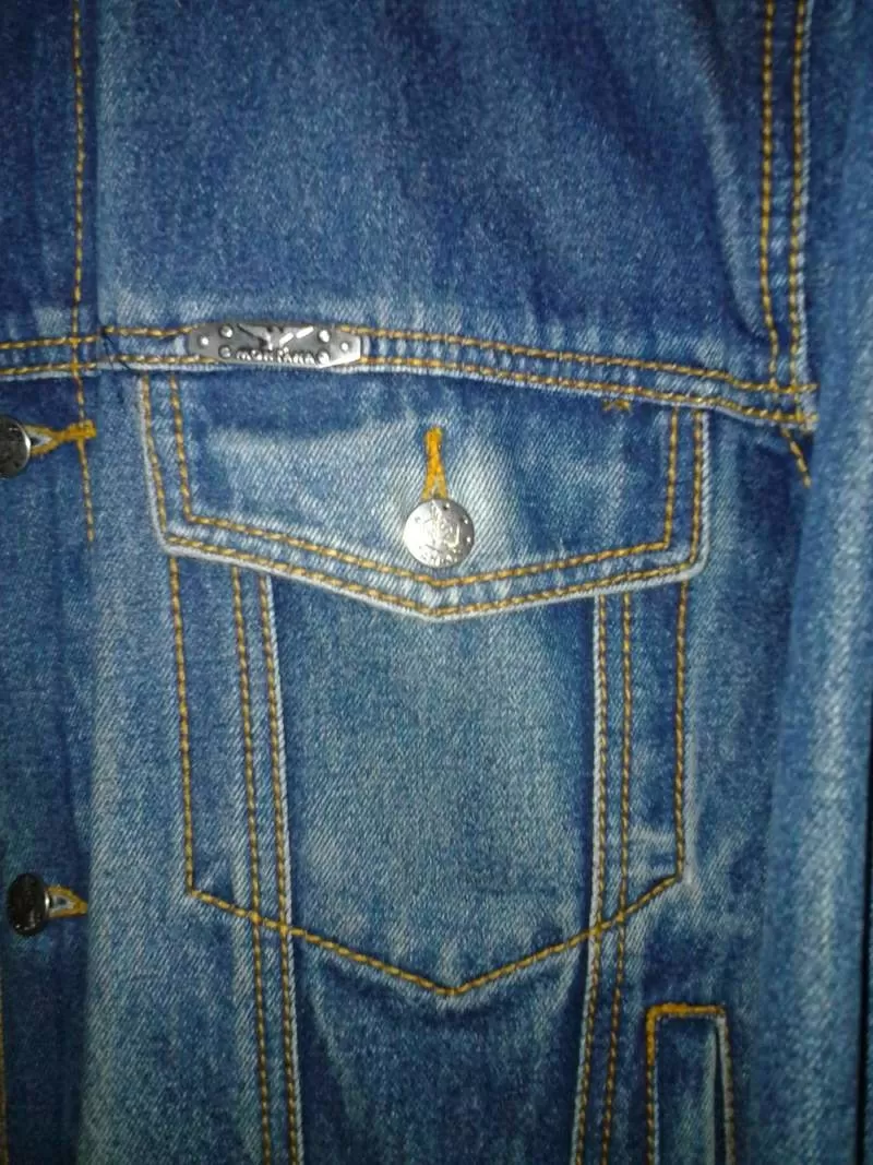 продам настоящую джинсовую  немецкую куртку МОНТАНА 48р бу 3