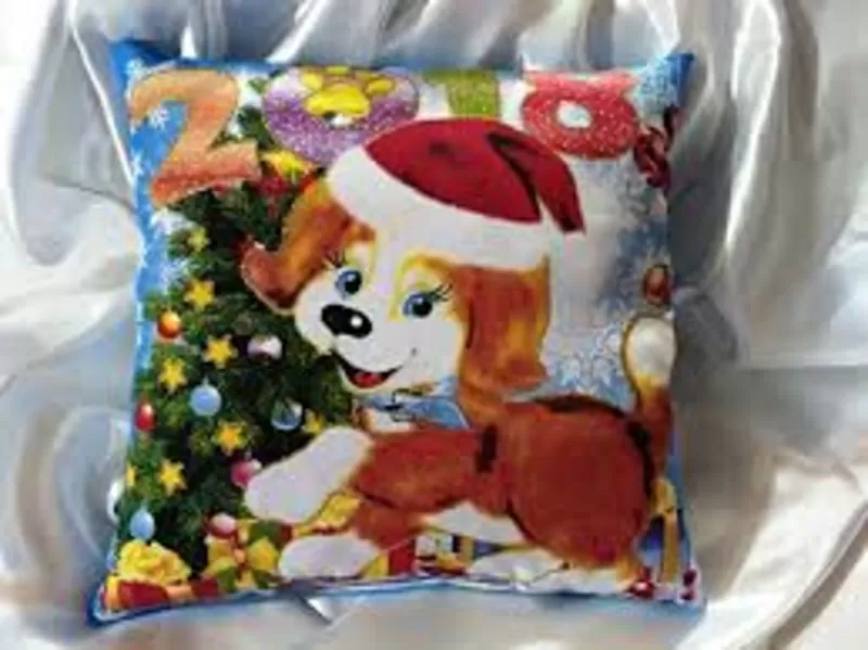 Новогодние подарочные подушки с вашим дизайном