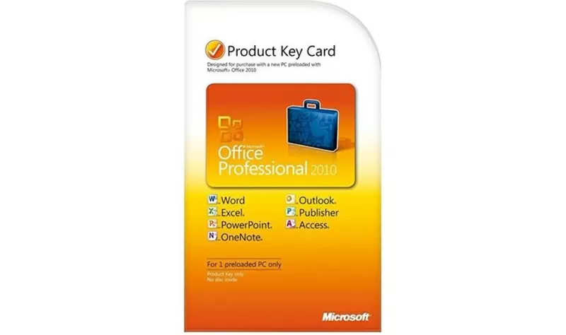 Продам Microsoft office 2010 для дома и бизнеса,  карта ключа 