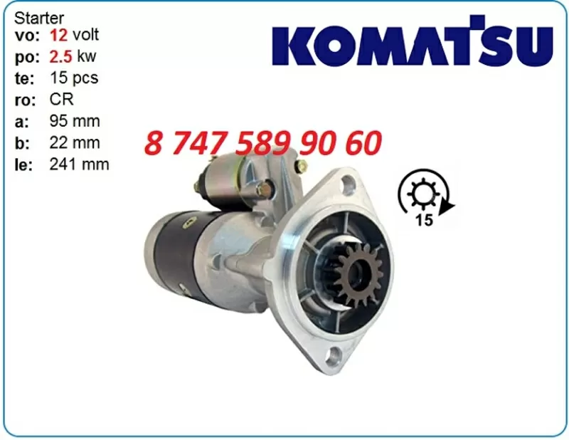 Стартер Komatsu mx502,  pc55