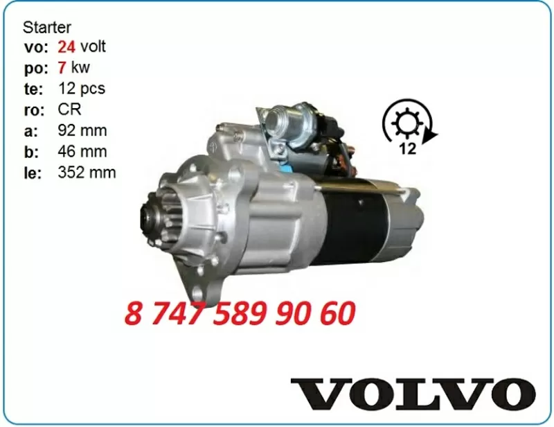 Стартер Volvo L150f,  L220f,  L180f M9t82172
