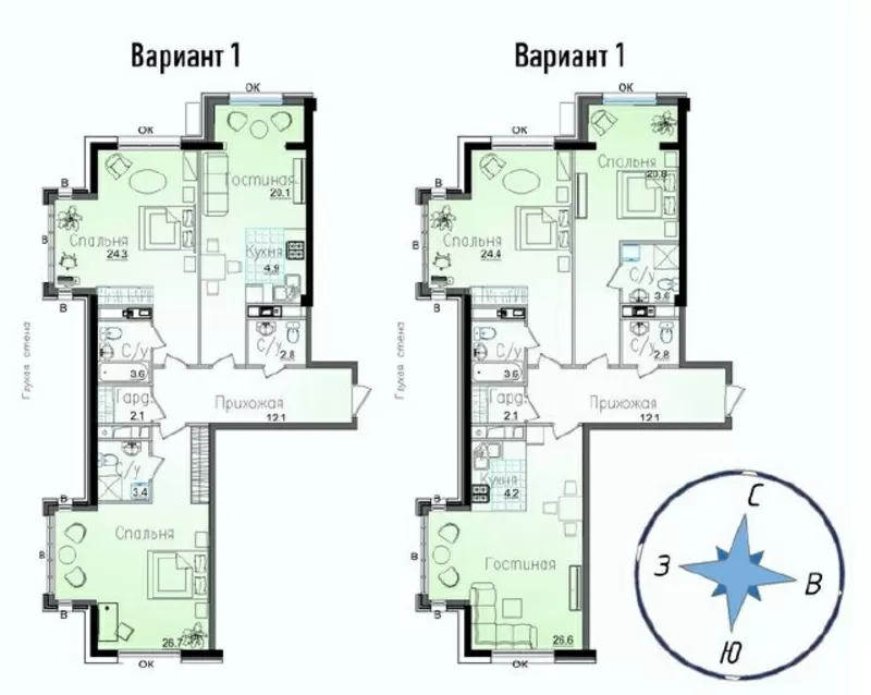 СРОЧНО! Продам 3-комнатную квартиру в ЖК ORTAU 102 квадрата 4