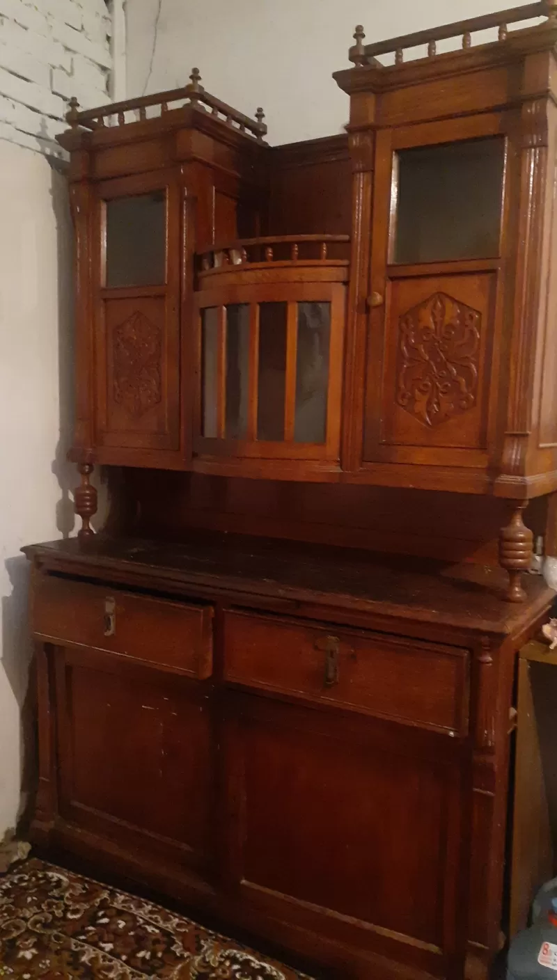 Старинный антикварный кухонный шкаф. 5