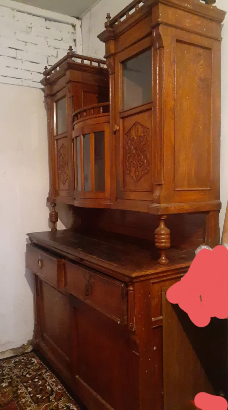 Старинный антикварный кухонный шкаф. 4