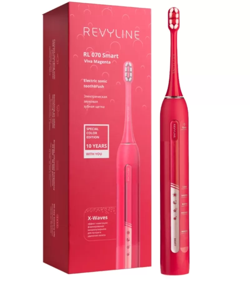 Новая зубная щетка Revyline RL 070 маджента с 4 режимами