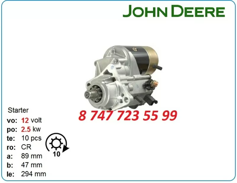 Стартер John Deere,  Hidromek 228000-0840 3