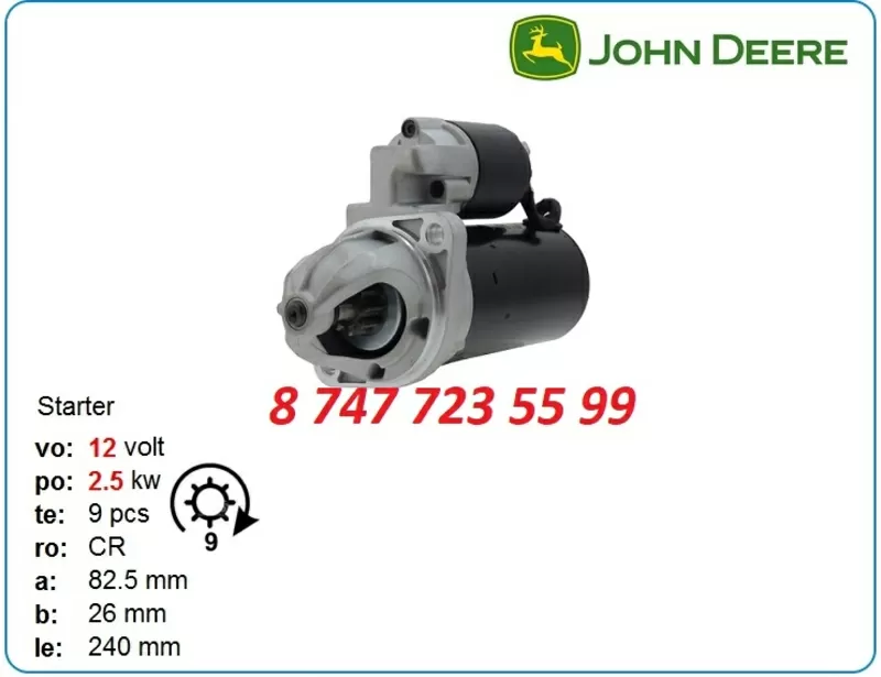 Стартер John Deere 5030tf,  5030t,  4024t 0001109331 2