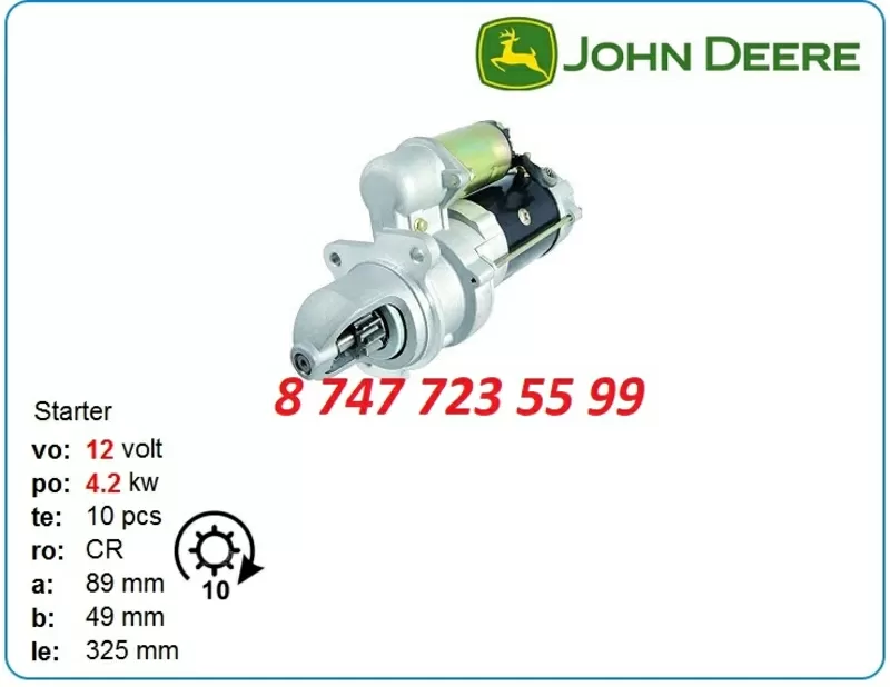 Стартер John Deere 6329,  4045,  3029t 028000-8404 2