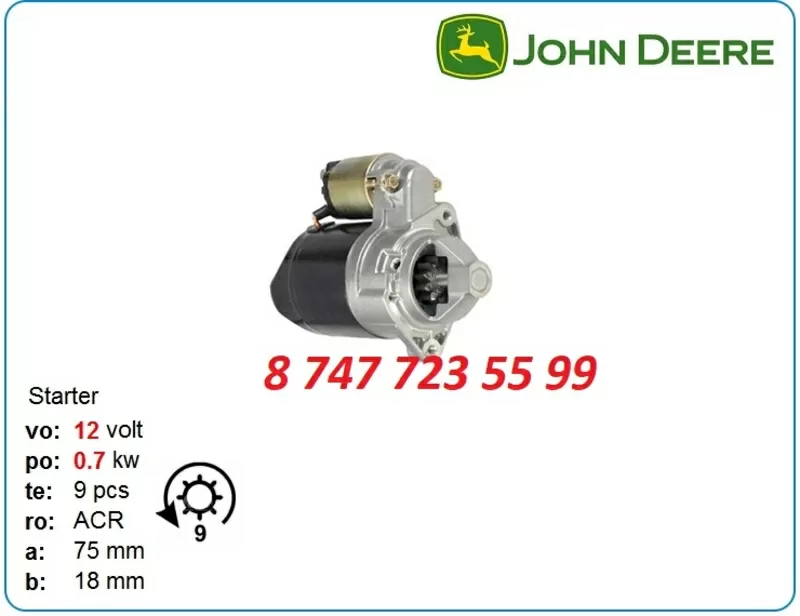 Стартер John Deere 4239tf,  4039,  6135 128000-9690 2