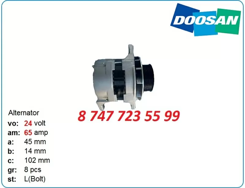 Генератор на Doosan dx160,  dx160w,  s140 3